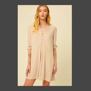 Jupe ribbed button down Henley dress size M